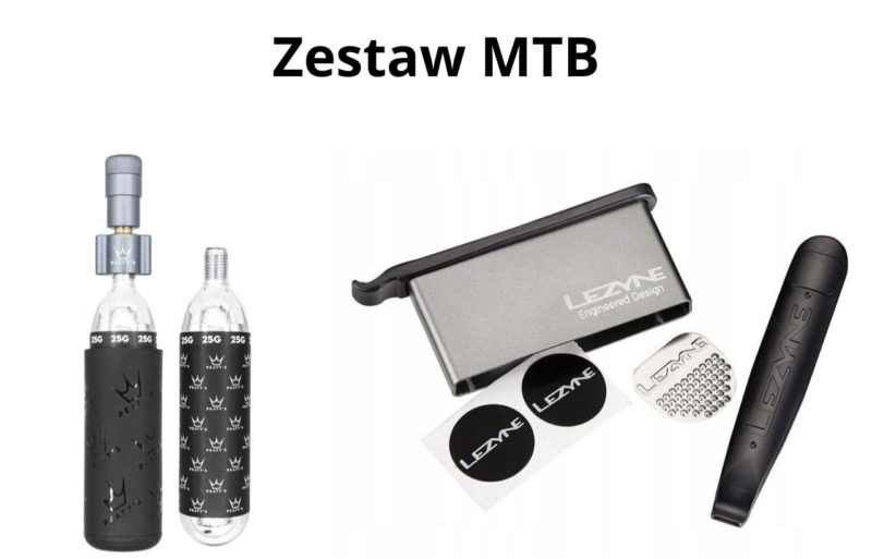 Zestaw techniczny do dętek + pompka CO2 (MTB)